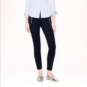 J crew paneled pixie skinny Pull On pant /trouser Black size 6 ($110 Retail).